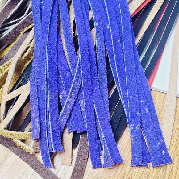 Vintage Suede Color Block Fringed Vest Art Colorful Festival Wear M - Picture 11 of 13